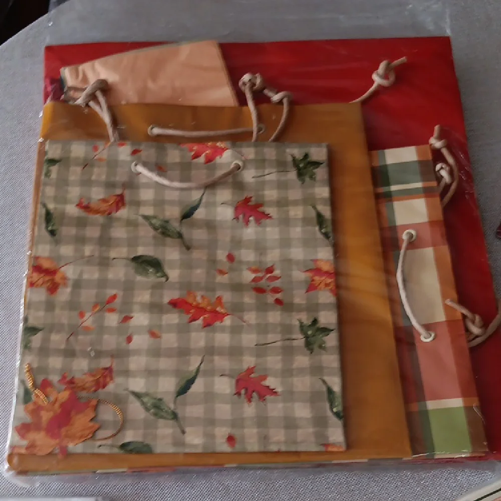Festive Holiday Gift Bags and Cards Set